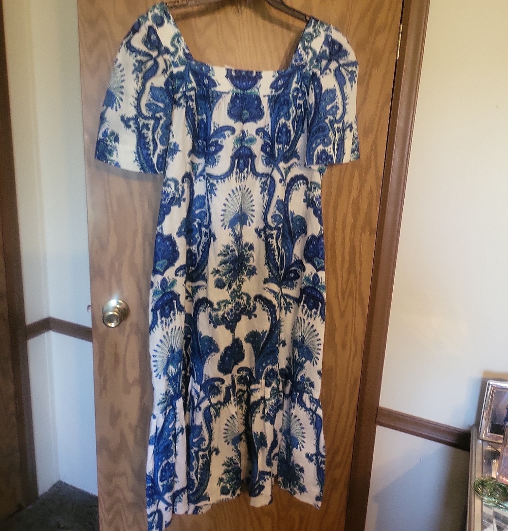 Cara Cara Blue and White Floral Maxi Dress
